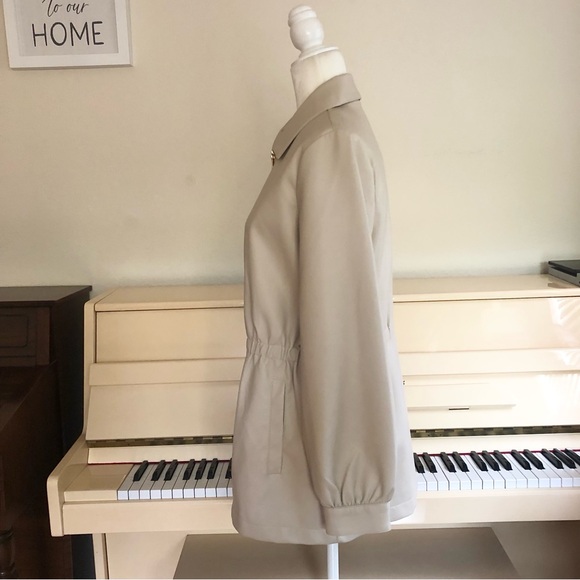 Marc New York Womens Jacket Small Latte Beige Andrew Marc Cinched Waist - Picture 10 of 14